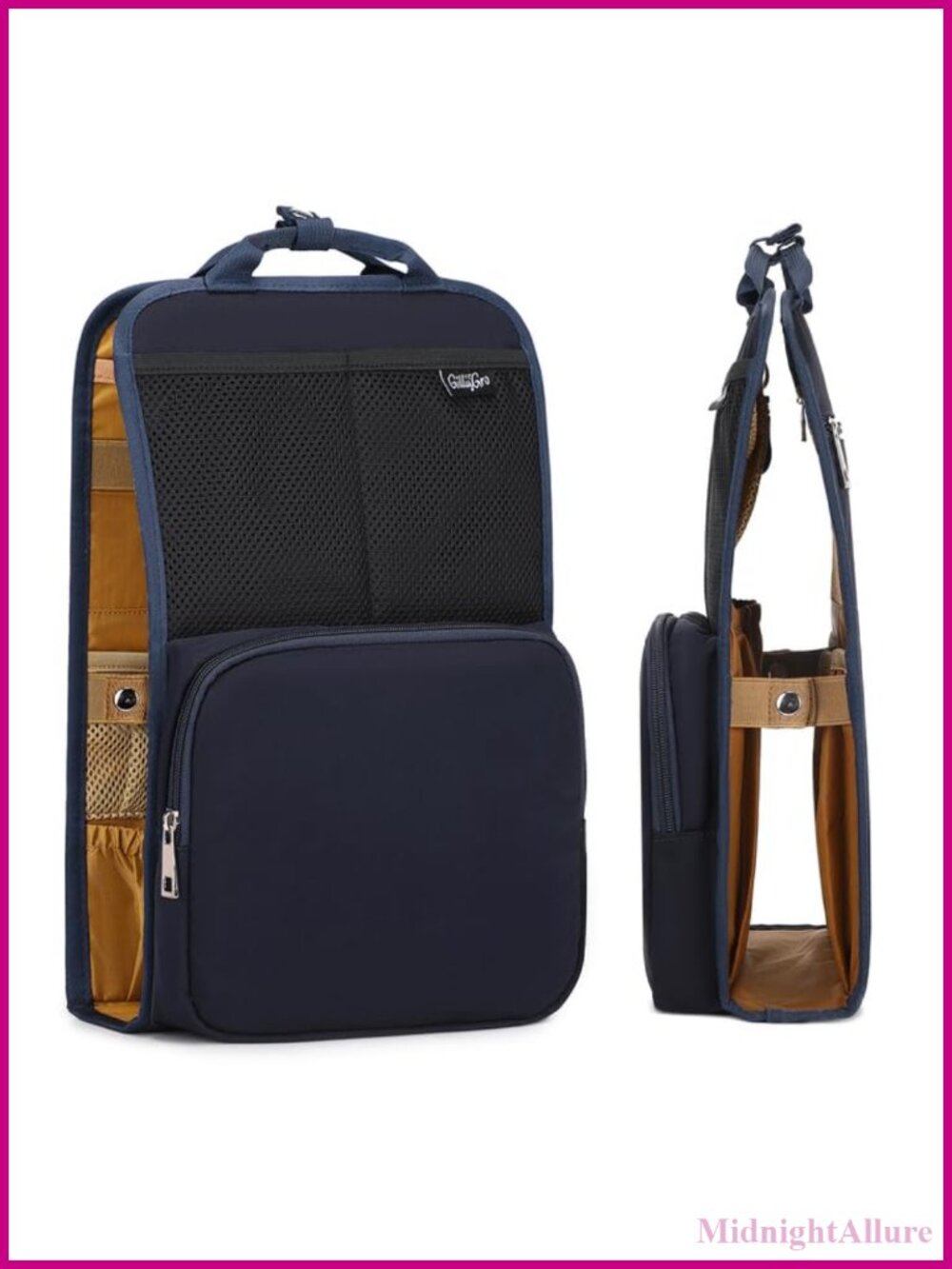 Foldable Backpack Organizer Insert with 12 Pockets & Handle